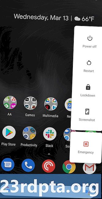 Android Q-skærmbillede viser din telefons hak (Opdatering: Fast)