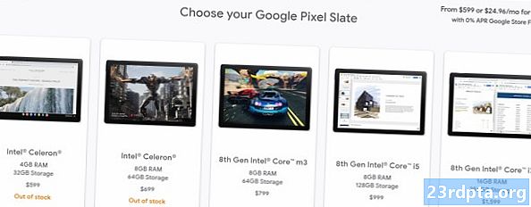 Celeron-version af Google Pixel Slate er stadig ikke på lager - Nyheder