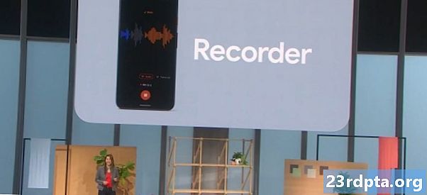 Google Recorder 앱이 음성을 녹음합니다