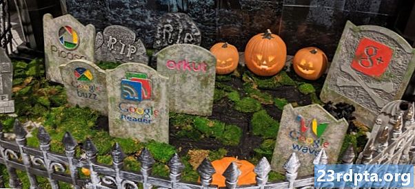 Ölü hizmetlerle dolu Halloween Google mezarlığı
