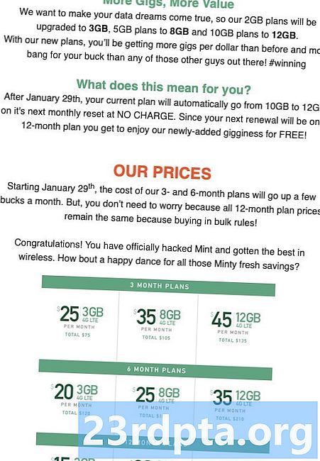 Aktualizované plány Mint Mobile zahrnují aktualizované ceny