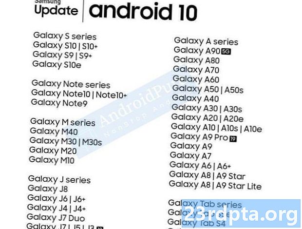 Samsung Android 10 køreplan vises online (Opdatering)