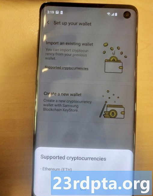 Samsung blockchain tegnebog vist i ny Galaxy S10 lækage