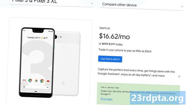 Offerta: ottieni il 50% di sconto su Pixel 3, Pixel 3 XL tramite Google Fi