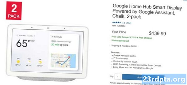 ตกลง: ฮับ Google หน้าแรกสองรายการ (Nest Hub) ในราคา $ 140 ถือเป็นขโมย
